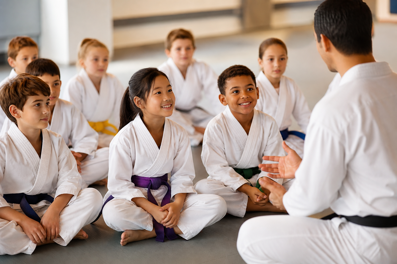 Youth martial arts class